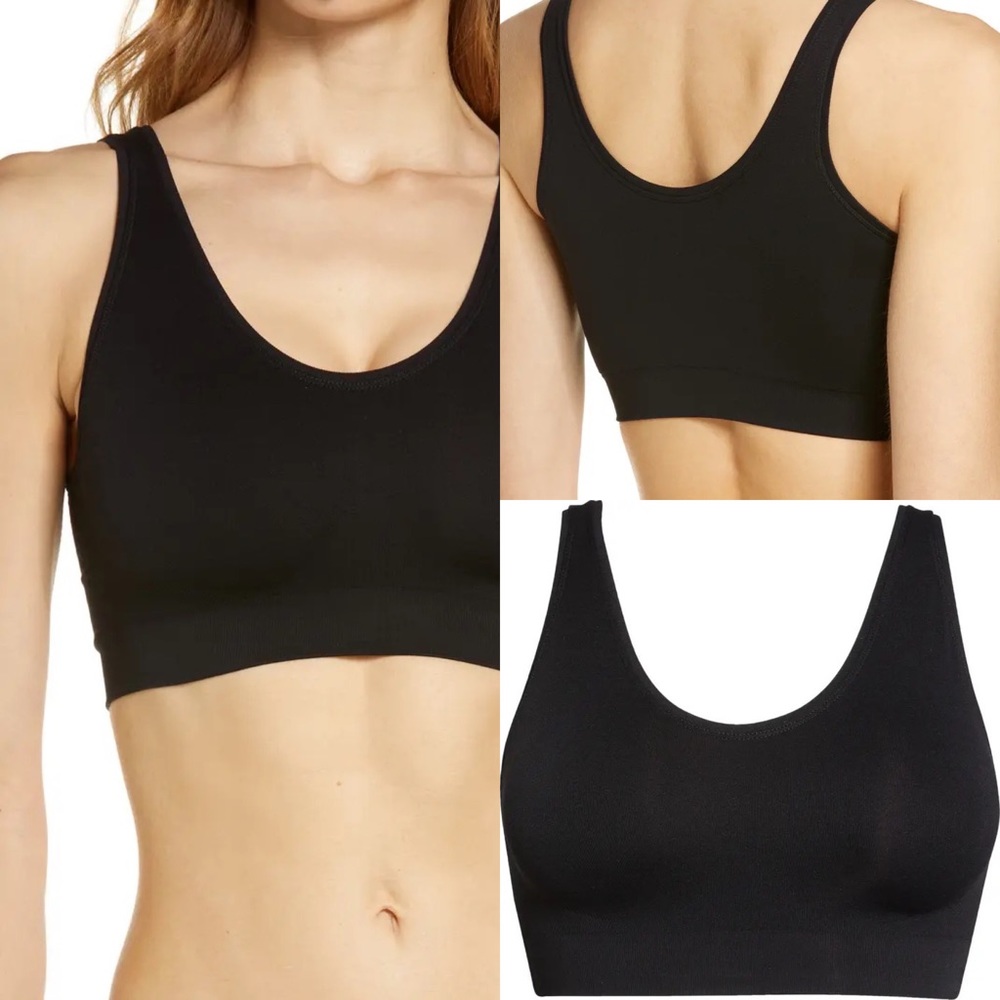 Nordstrom Smooth & Renew Tank Bralette, XL, NWT, Black